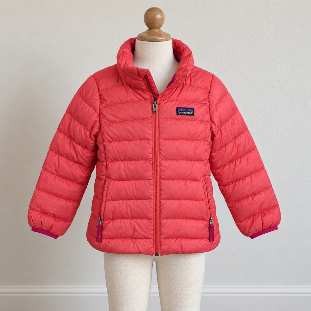 Patagonia Girls Down Sweater Jacket XS 5-6 Pink Quilted Puffer Gorpcore Outdoor